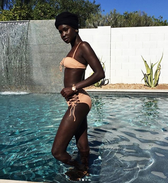 Sudanese Model Adot Teases Us With Tantalizing Swimwear Pics Whilst In USA