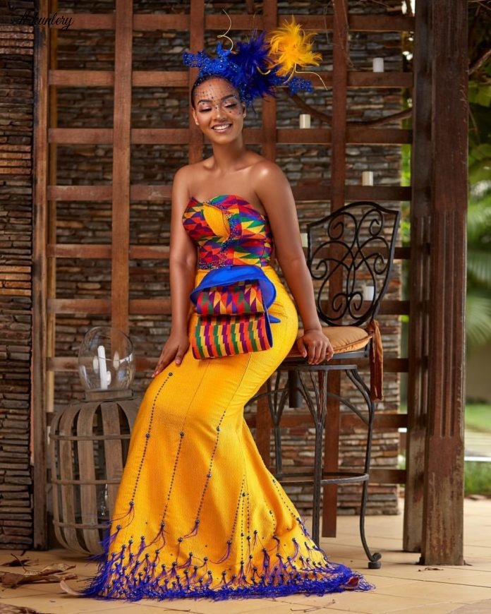 She By Bena New Viral Kente Dress Is A Must Have For Any Beautiful Traditional Bride