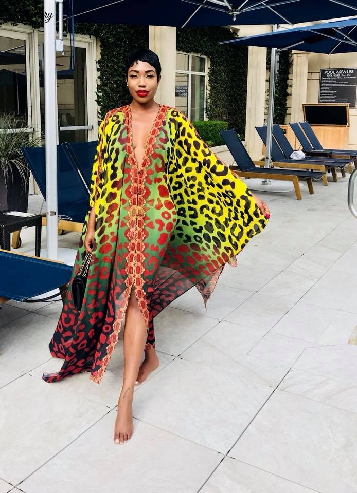 Sierra Leone’s Queen Of Style Sai Sanko Is A Killer This Print Robe Dress