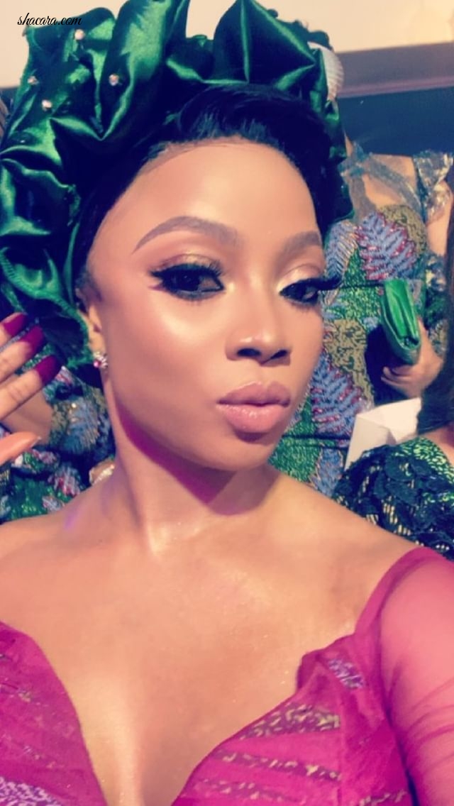 Only Toke Makinwa Can Look This Perfect In This Zhena Woman’s Printastic Ensemble