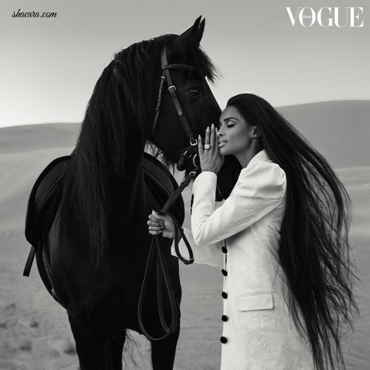 Desert Damsel! Ciara Rides On High Style For The February Issue Of Vogue Arabia