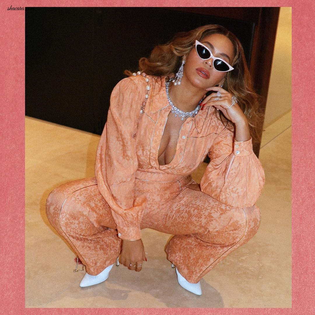 Slay Mama! Beyonce Stuns Instagram In Two Peach Coloured Ensembles