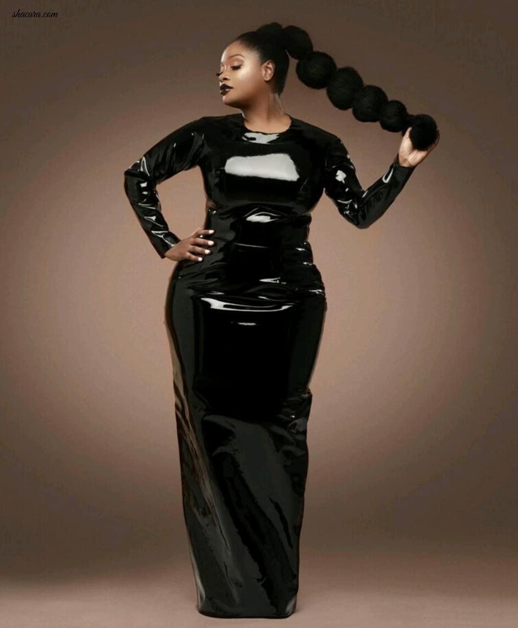 Bad Ass Momma! Tolu Oniru-Demuren Is Sizzing As She Debuts Eye-Popping PVC Look