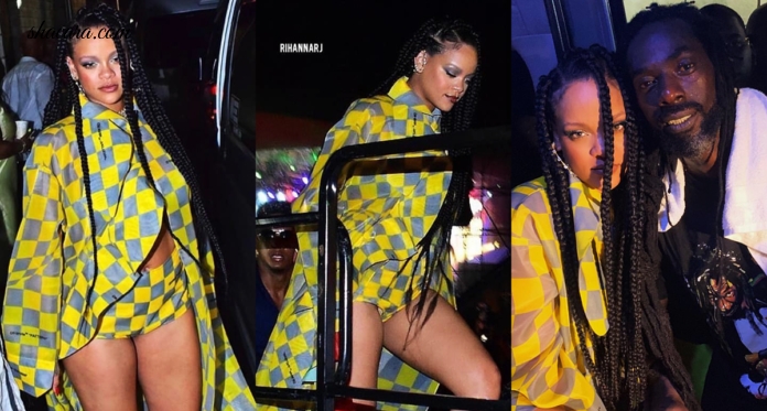 Rihanna Drops A Style Bomb As She Hangs Out In Barbados With Buju Banton & The Prime Minister