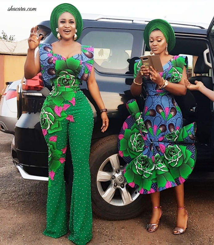 #STYLEGIRL: Nigeria’s Mercy Aigbe & Her Designer Friend Just Painted The Internet Green With These Haute Dresses