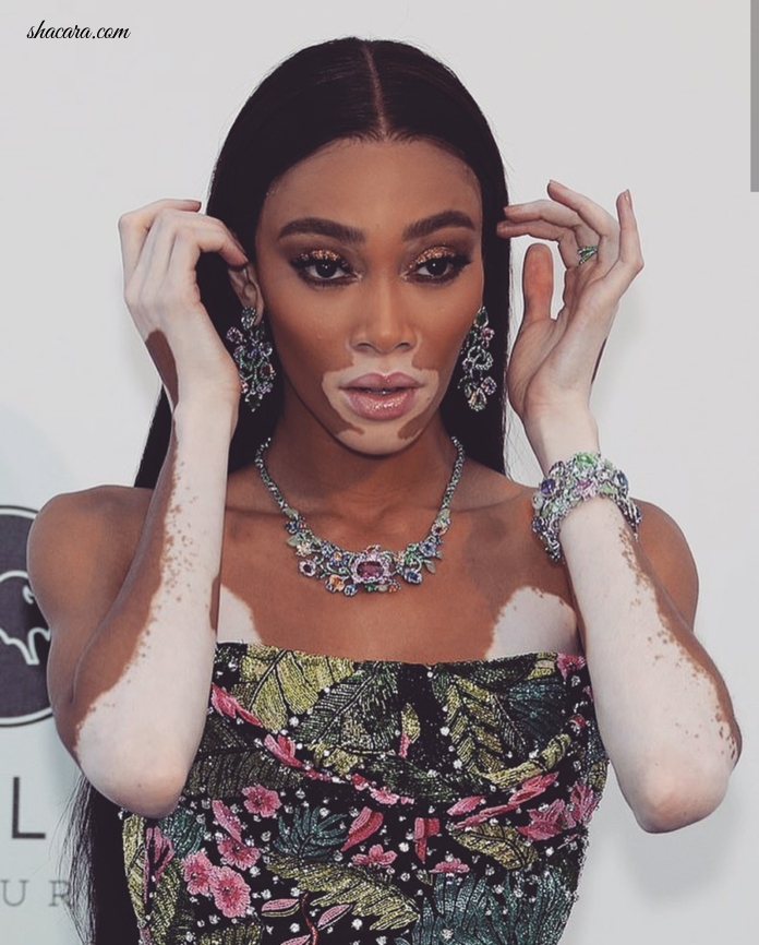 Winnie Harlow Is Beyond Stunning As She Rocks This Beautiful Floral Outfit To Host amfAR Cannes Gala 2019