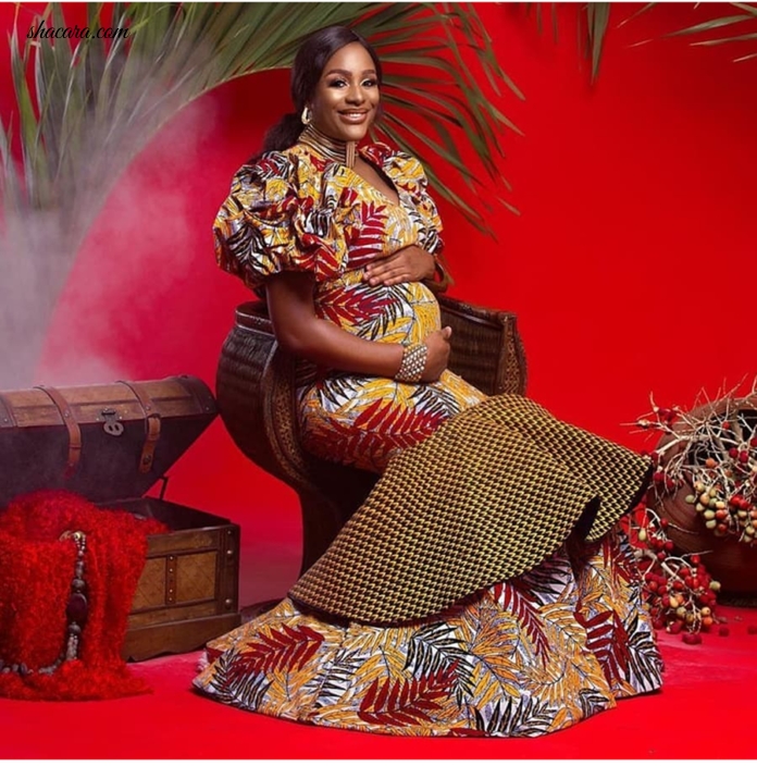 #HOTSHOTS: Style Influencer Chooses African Print For Her Pregnancy Images & Goes Viral Without Going Naked