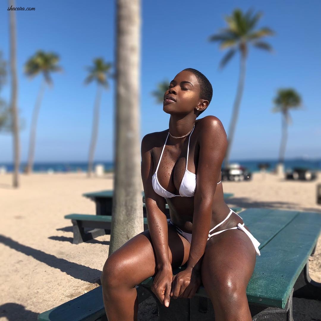 #BIKINIBAE: From Being Skinny, Eating Disorders & Running Miles, To Saying Fack It! Haitian Beauty Sajeni Pure Swimwear Glamour