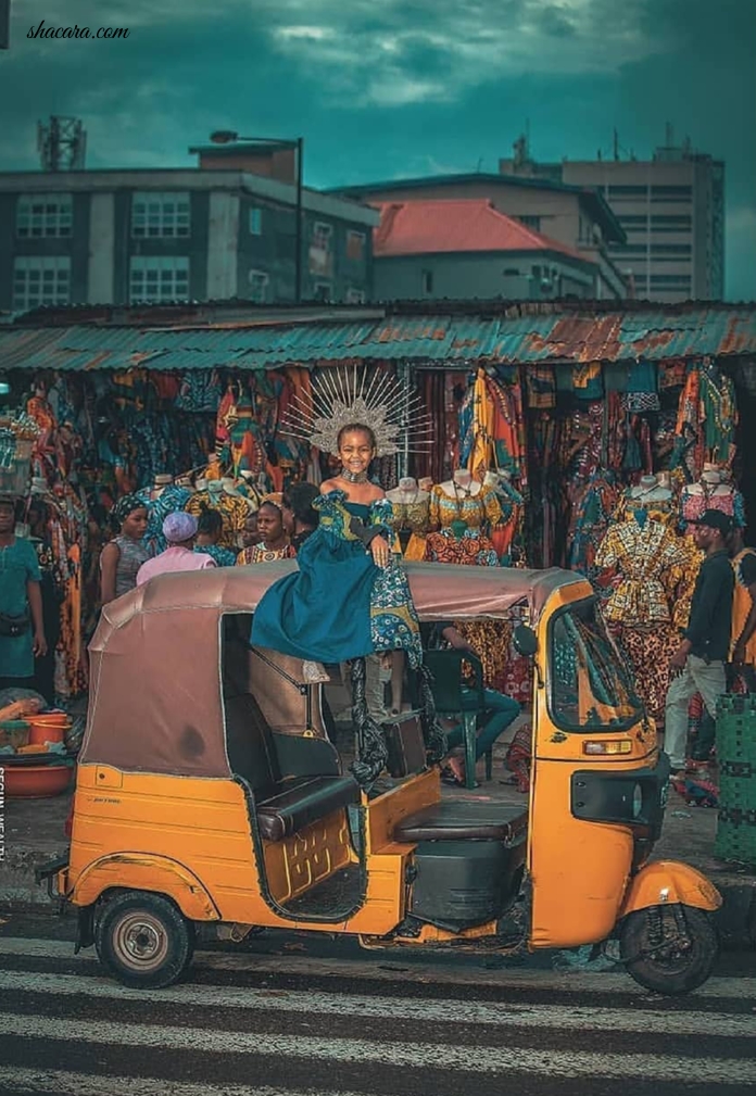 #HOTSHOTS: Photographer Segun Wealth Turn June Wisse Into A Lagos Street Cleopatra, Watch It With Poetry