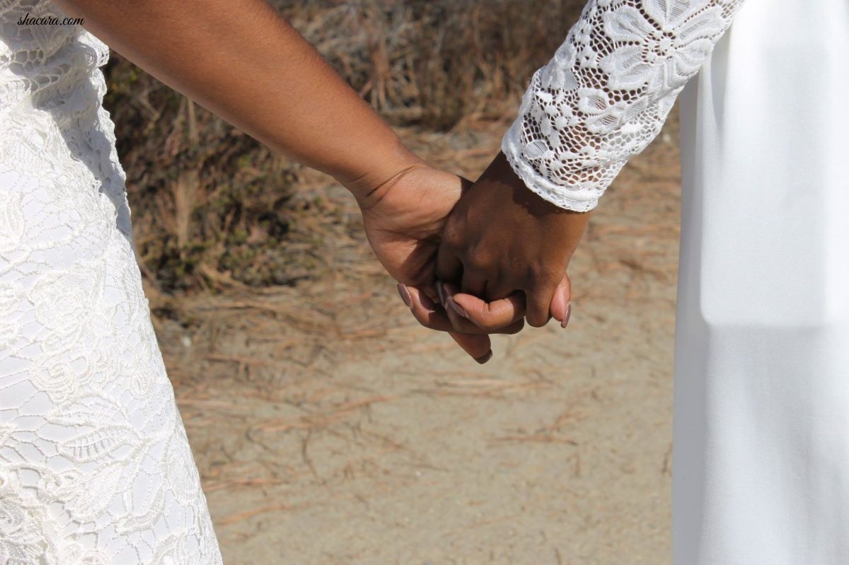 Bridal Bliss: Camille and Kristen's Cliffside Wedding Took Us To New Heights