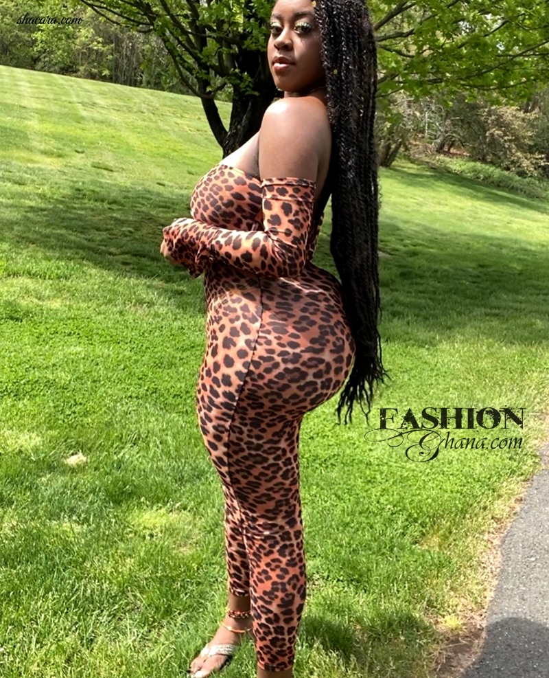 hanaian Curvaceous Model Brittney Shakes The Internet In Her Leopard Print Catsuit