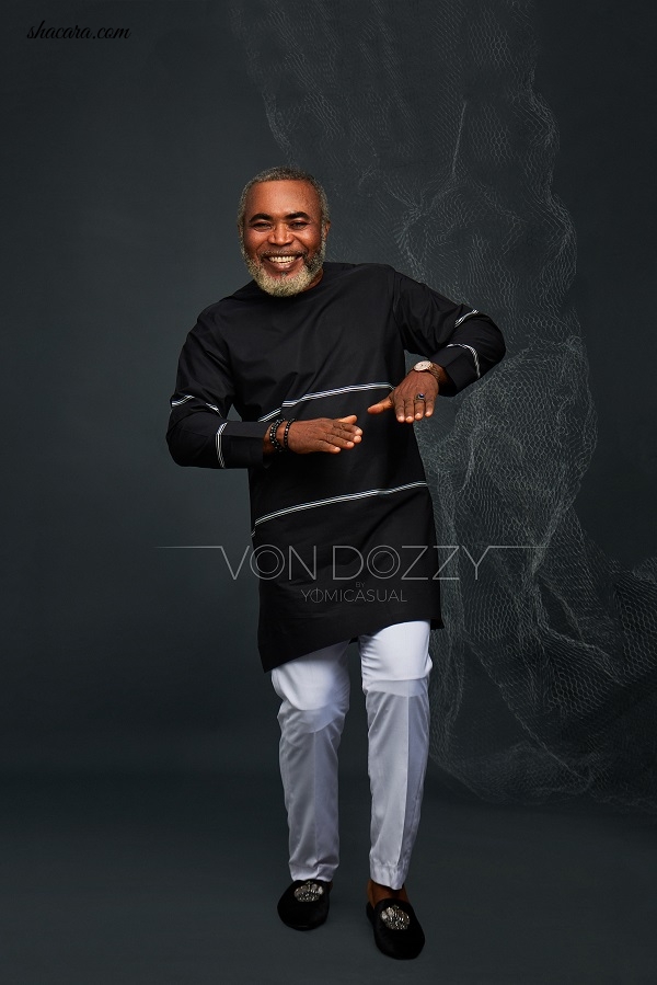 Nollywood Actor Zack Orji & His Son Front Yomi Casual’s Latest Collection