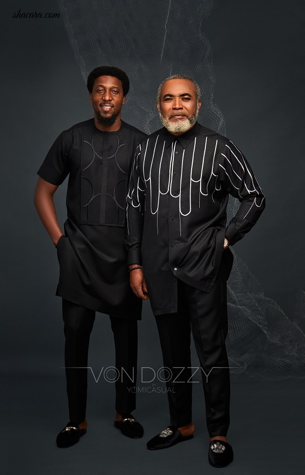 Nollywood Actor Zack Orji & His Son Front Yomi Casual’s Latest Collection