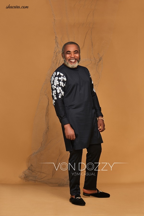 Nollywood Actor Zack Orji & His Son Front Yomi Casual’s Latest Collection