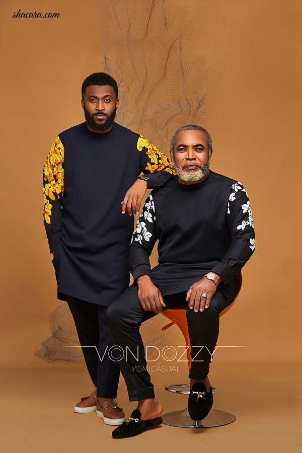 Nollywood Actor Zack Orji & His Son Front Yomi Casual’s Latest Collection