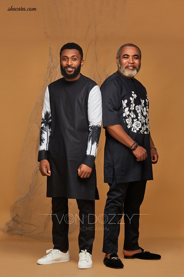 Nollywood Actor Zack Orji & His Son Front Yomi Casual’s Latest Collection