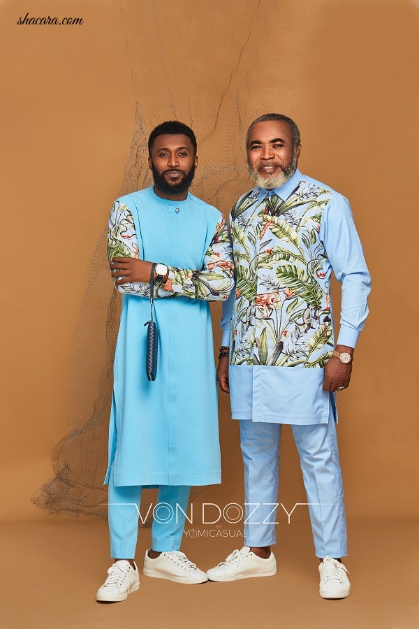 Nollywood Actor Zack Orji & His Son Front Yomi Casual’s Latest Collection