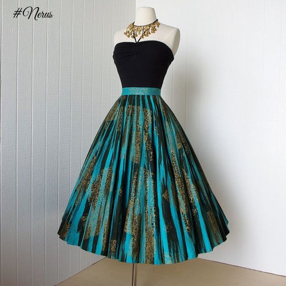 Vintage 50s dress with floral cotton dress xs